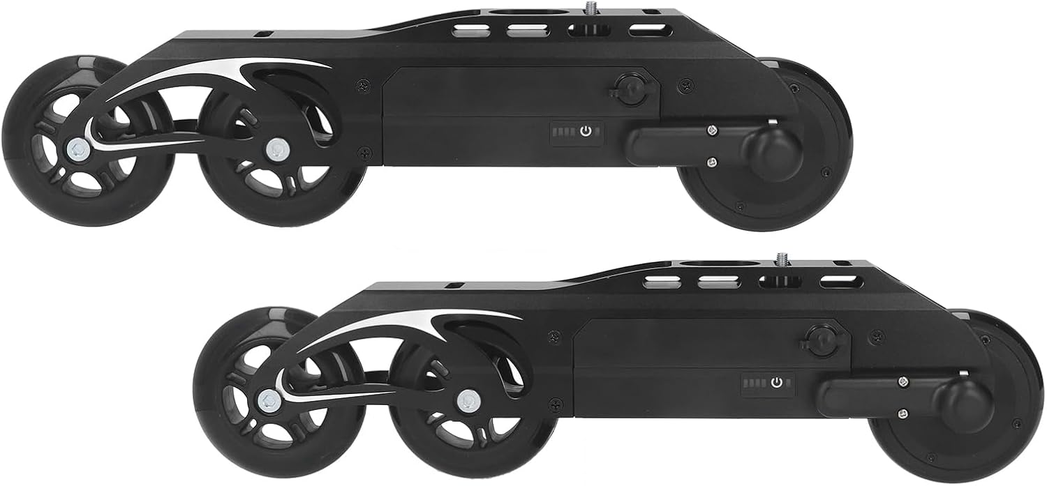 Electric Roller Skates, PU Wheel Composite Frame Dual Wheel Drive Electric Roller Skates Offer Flexibility Aluminum Alloy for Outdoor Garden