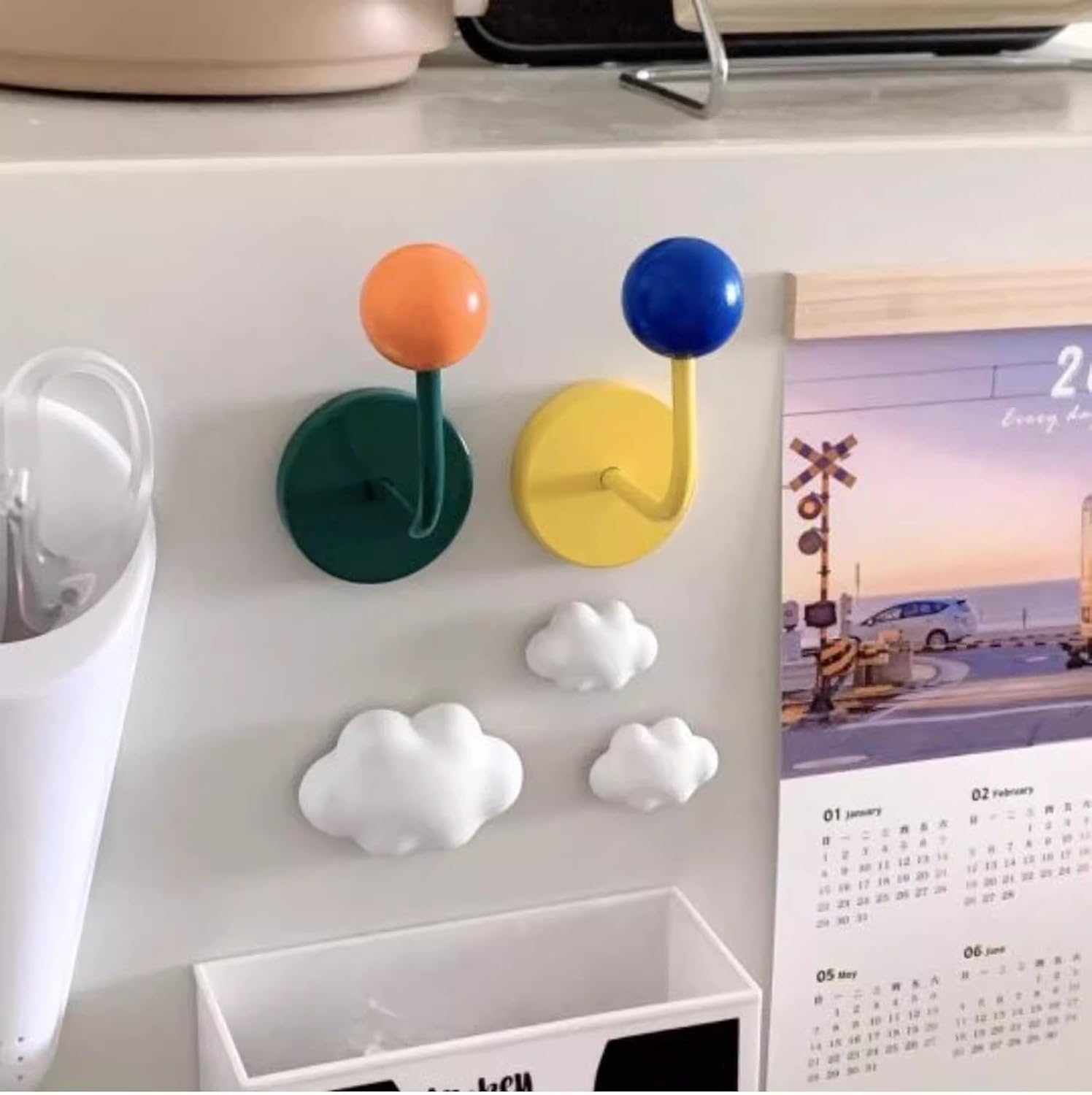 MFYS Colorful Magnetic Hooks (1, Orange and Dark Green) image 2