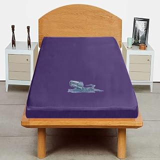 Trance Cotton Feel Terry Ultra Soft Waterproof Mattress Protector |Hypoallergenic Mattresses Cover (78x36 inch | 6.5x3 feet, Plum - Pack of 1)