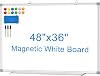 White Board Dry Erase Whiteboard for Wall 36 x 24 Aluminum Presentation Magnetic Whiteboards with Long Pen Tray, 12 Magnets, 3 Markers & 1 Eraser