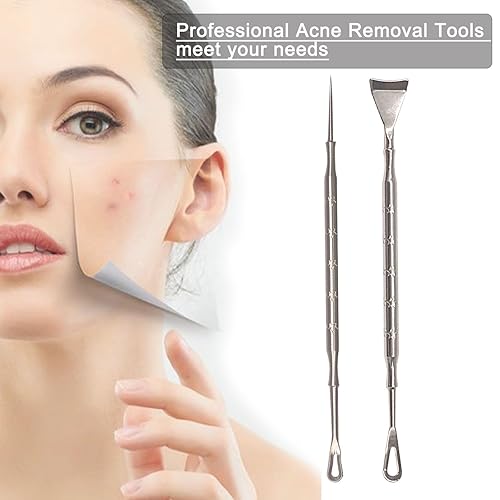 Miniatura 6 de Herramienta extractor de acné, kit de herramientas para reventar espinillas, paquete de 2 unidades para eliminar espinillas para herramientas de
