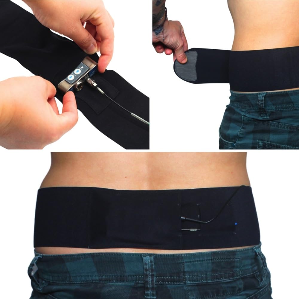 URSA Waist Strap With Sideways Pouch (Black, Small (24" - 32")