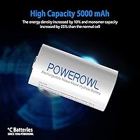 Vista 2 de Baterías C recargables con cargador de batería inteligente, 5000mAh-8
