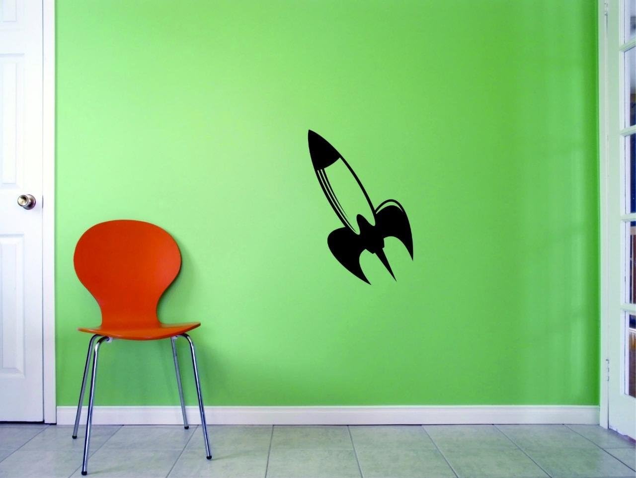 Decals Rocket Ship Wall Art Size 14 Inches X 28 Inches 22