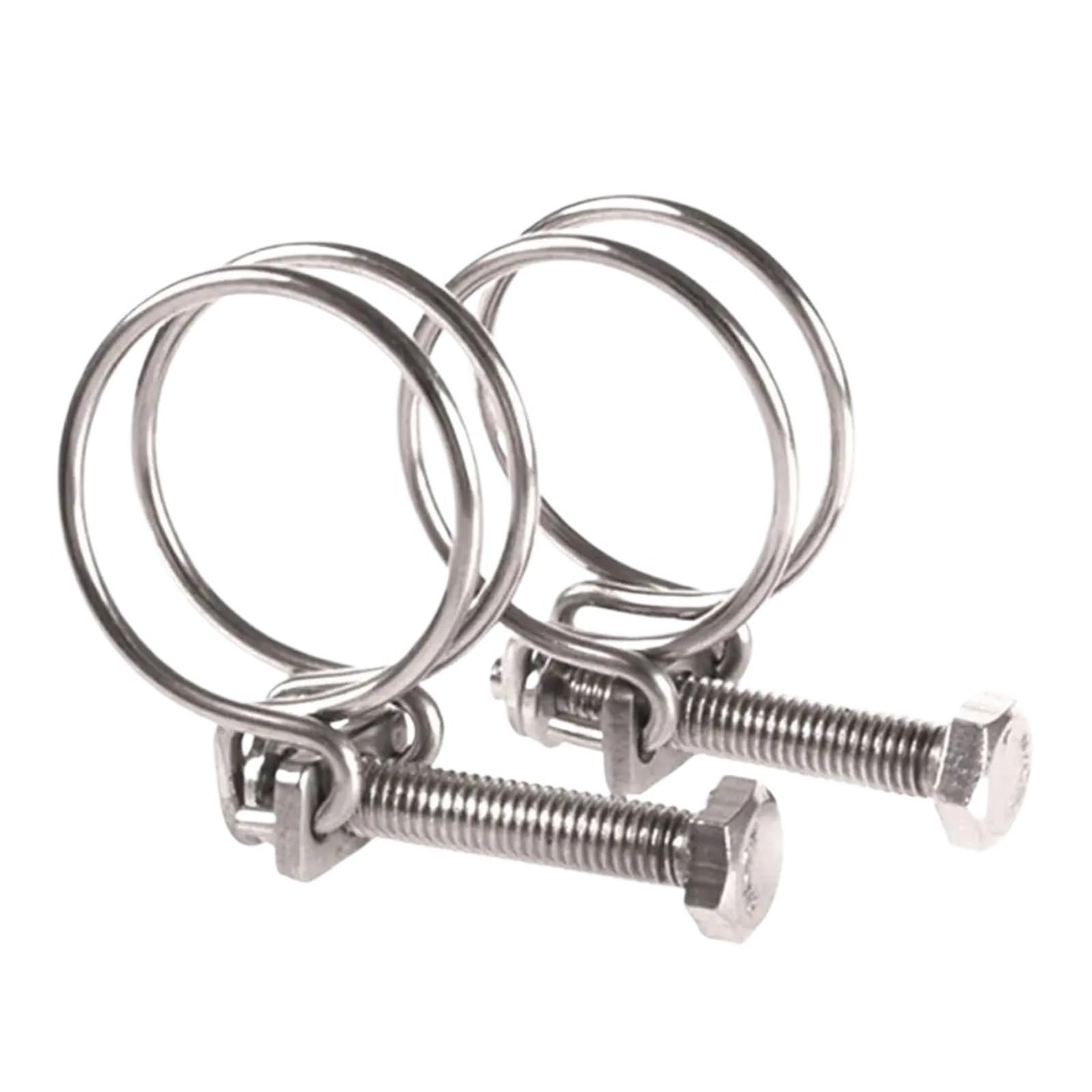Wbtajzhy One Color Double Wire Hose Clamp 304 Stainless Steel Adjustable Clamps Multiple Sizes(28-32 X 2.0Mm)