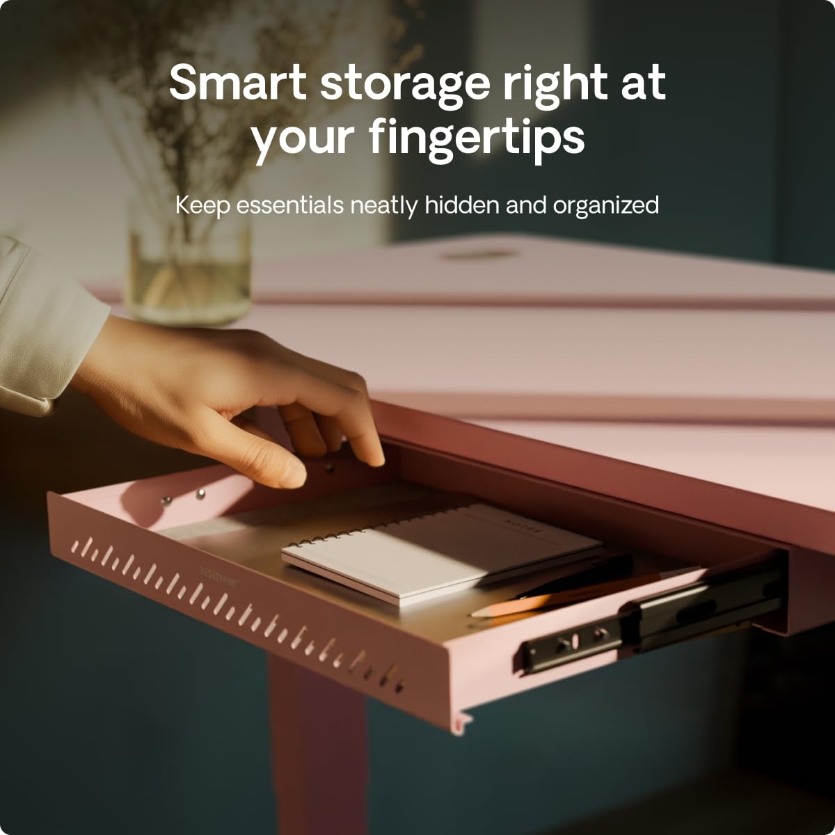 Desktronic Hidden Organizer, Under-Desk Storage Drawer, Easy Installation, Space-Saving, Large Capacity, Metal - Image 2