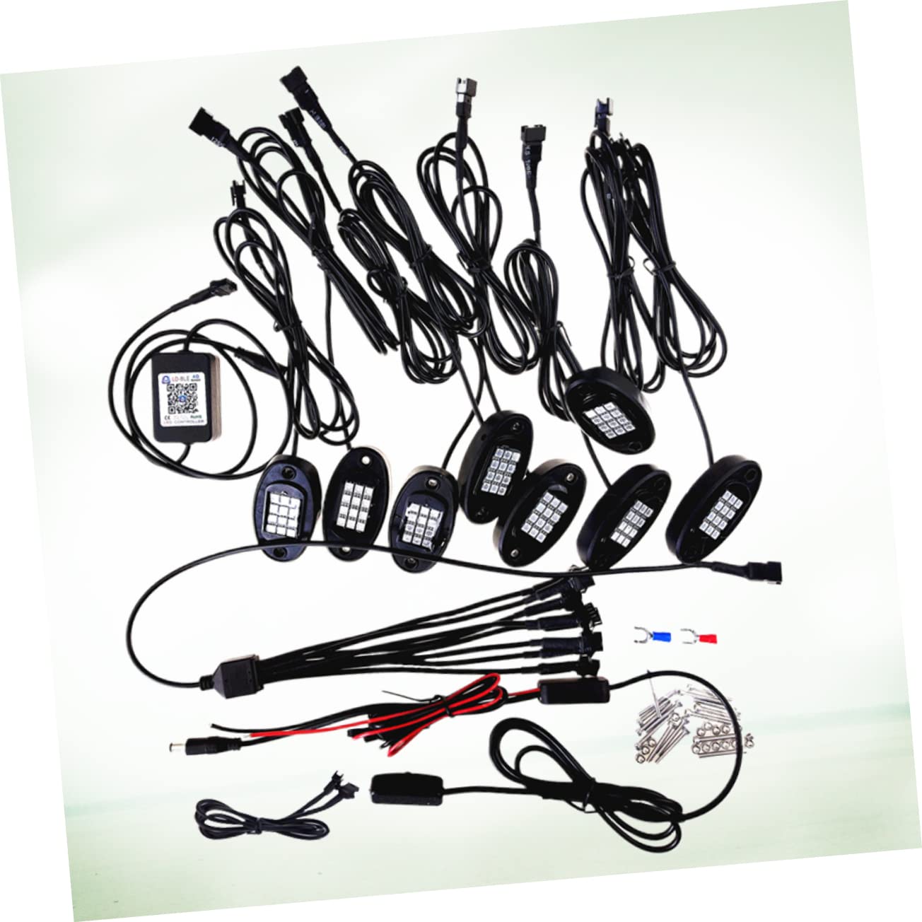 Kit De Lampes Décoratives pour Châssis Drag 8 1 Pièce 12 V Lampes Dambiance pour Voitures Installation Facile Et Beau Dégradé