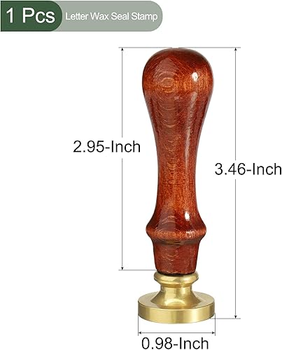 Miniatura 2 de YOKIVE Sello de cera del alfabeto, sello de letras con mango extraíble para decorar postales, ideal para festivales, bodas (dorado, rojo, letra J)