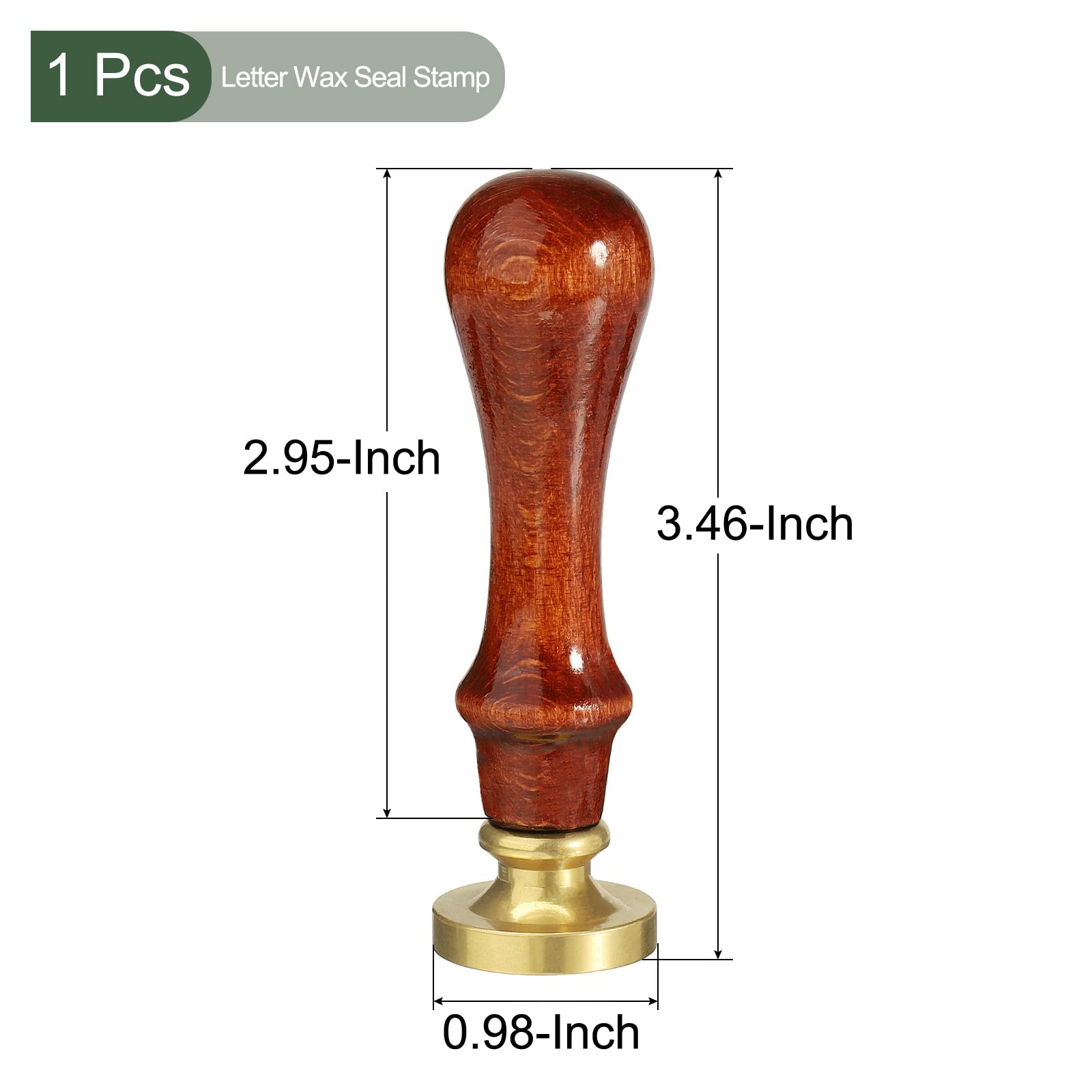 YOKIVE Alphabet Wax Seal Stamp, Letter Stamper with Removable Handle Head Decorate Postcards - Image 2