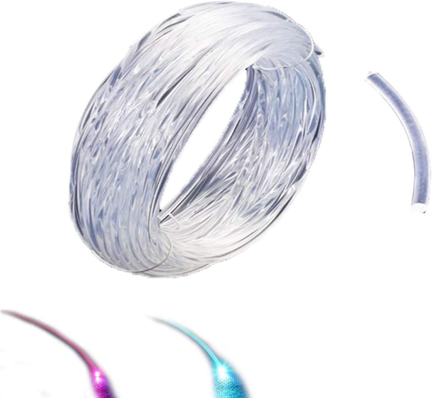 Raysell 2mm Car Home LED Lighting Decoration PMMA Side Glow Fiber Optic Cable DIY 50 Meter Length
