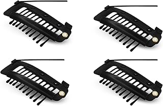 Sanas Hair Extension Clips For Women (4Pcs) Dupatta Clips For Brides (10 Teeth) Safety Pins For Women Saree Pallu &amp; Dupatt...