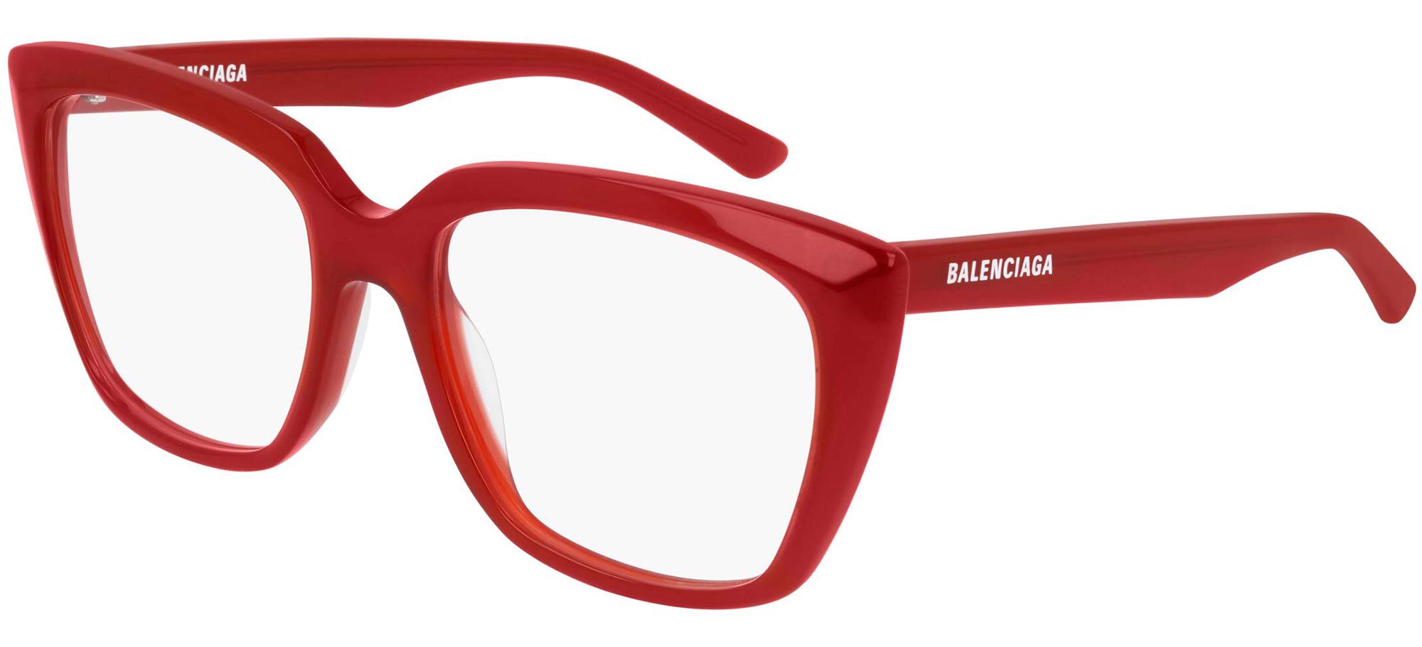 BalenciagaBB0062O 004 Eyeglasses Women's Red Full Rim Optical Frame 53mm