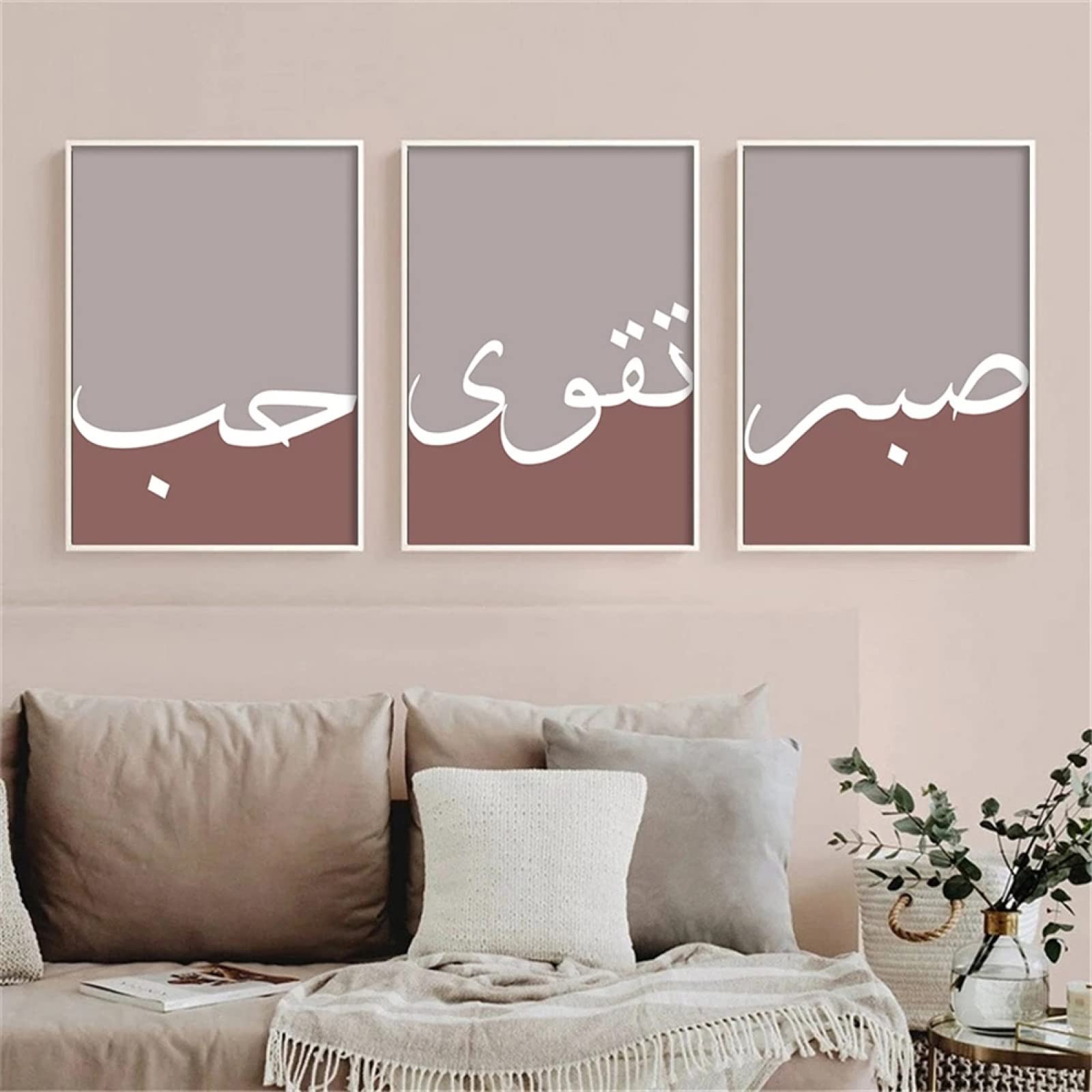 5D Diamond Painting Kits Completo, 3 Pezzi Calligrafia Islamica Della Pace Dell'Amore 35x45cm Fai da Te Pittura Diamante, DIY Strass Ricamo Pittura a Punto Croce Arte per Decorazione Parete Casa