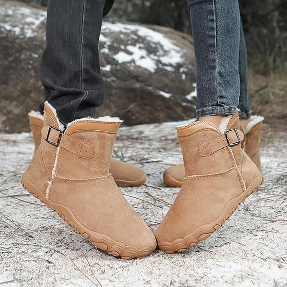 Zureto Barefoot Boots Women, Women’s Fur-Lined Barefoot Shoes, Lightweight Wide Toe Box Winter Boots Shoe