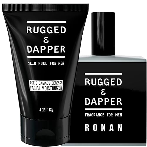 RUGGED & DAPPER Hidratante facial Age + Damage Defense y Ronan Colonia para hombres