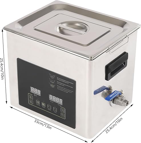 Miniatura 2 de Lavadora ultrasónica 10L 2840khz de frecuencia dual lavadora ultrasónica profesional con calentador temporizador para gafas piezas instrumentos
