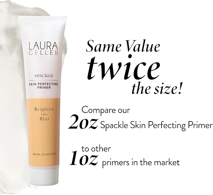 LAURA GELLER NEW YORK Spackle (Brighten-n-Blur) Lightweight Makeup Primer - Skin Perfecting Face Primer with Hyaluronic Acid for Long-Lasting Hydration - 59ml