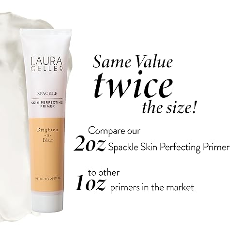 Miniatura 7 de LAURA GELLER NEW YORK Spackle Primer - Brighten-n-Blur - Super-Size 2 Fl Oz (59.1 ml) - Prebase de maquillaje matificante para piel madura