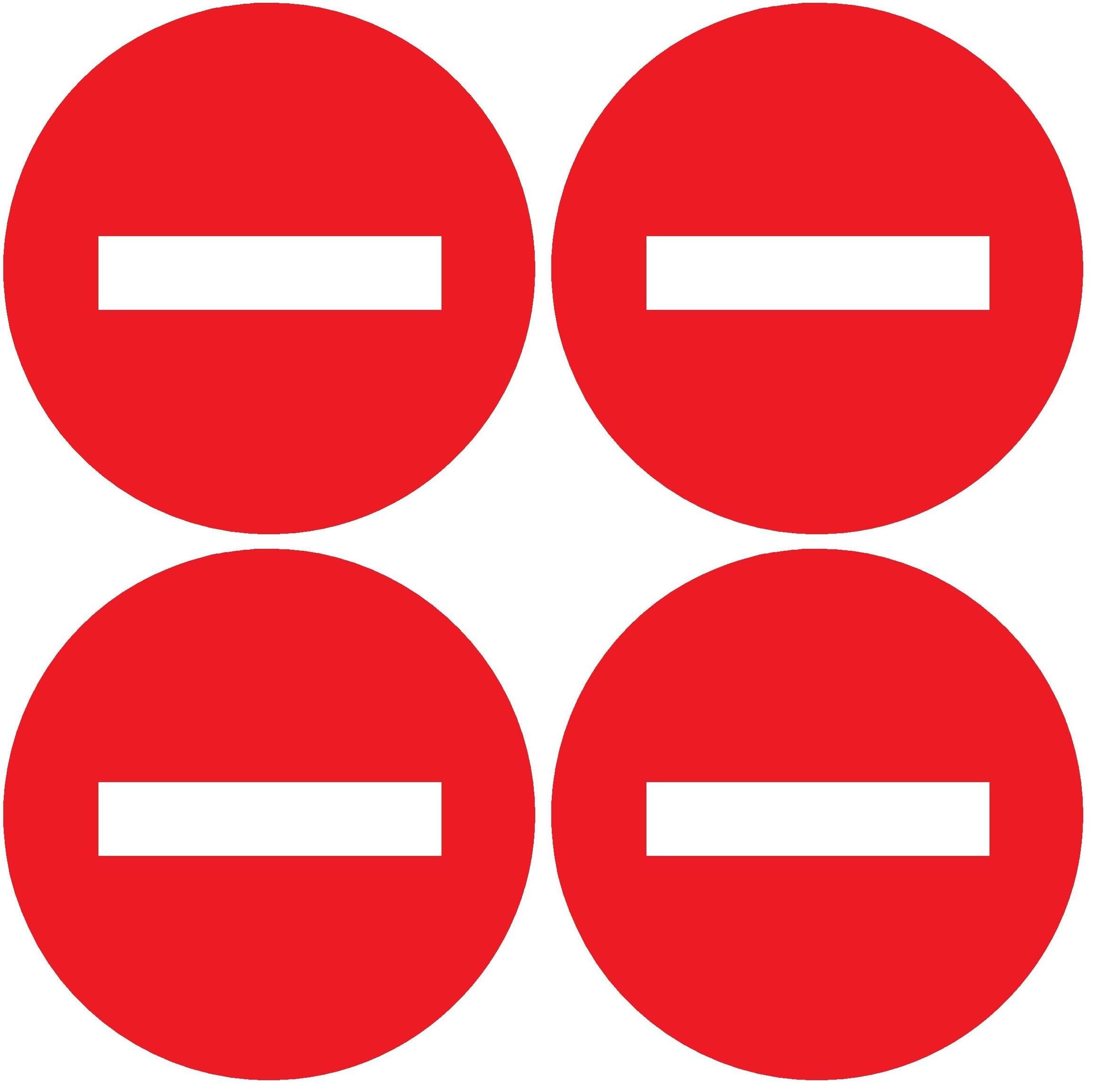 Panneau de signalisation sens interdit Novap 4060101 (pack de 4)