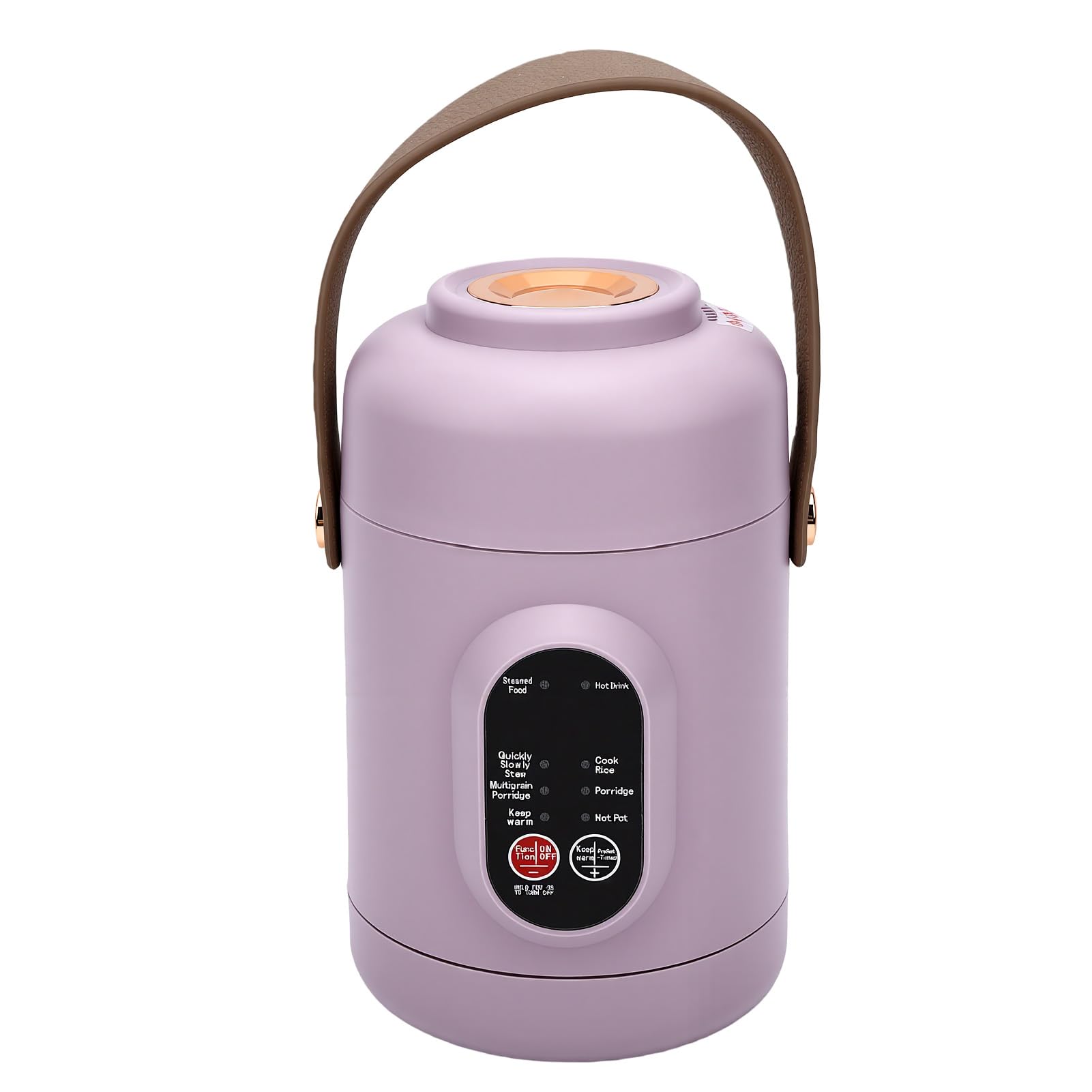 Mini Cuociriso da 800 Ml, Piccola Pentola, Timer 12 Ore (Spina