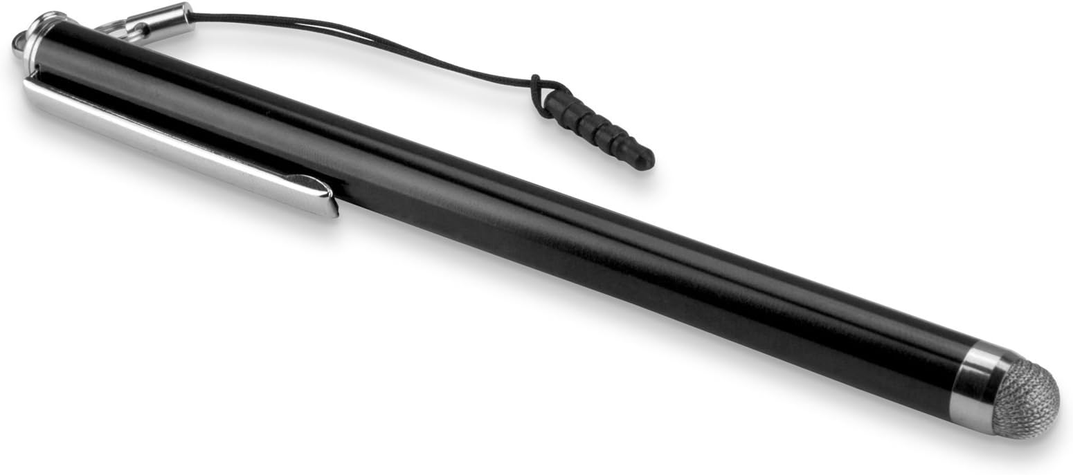 BoxWave Universal EverTouch Capacitive Stylus with Replaceable Tip - Jet Black, Stylus Pen for Smartphones and Tablets