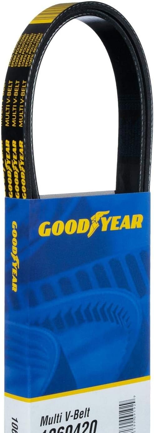 Goodyear Belts - Fits Chevrolet, GMC Trucks/SUVs, Mercedes AMG, Land Rover -1060930 6-Rib Serpentine Belt (93") OE Performance EPDM Belt for 1985-2022 for 2015-2018 Audi & 1997-2017 Buick