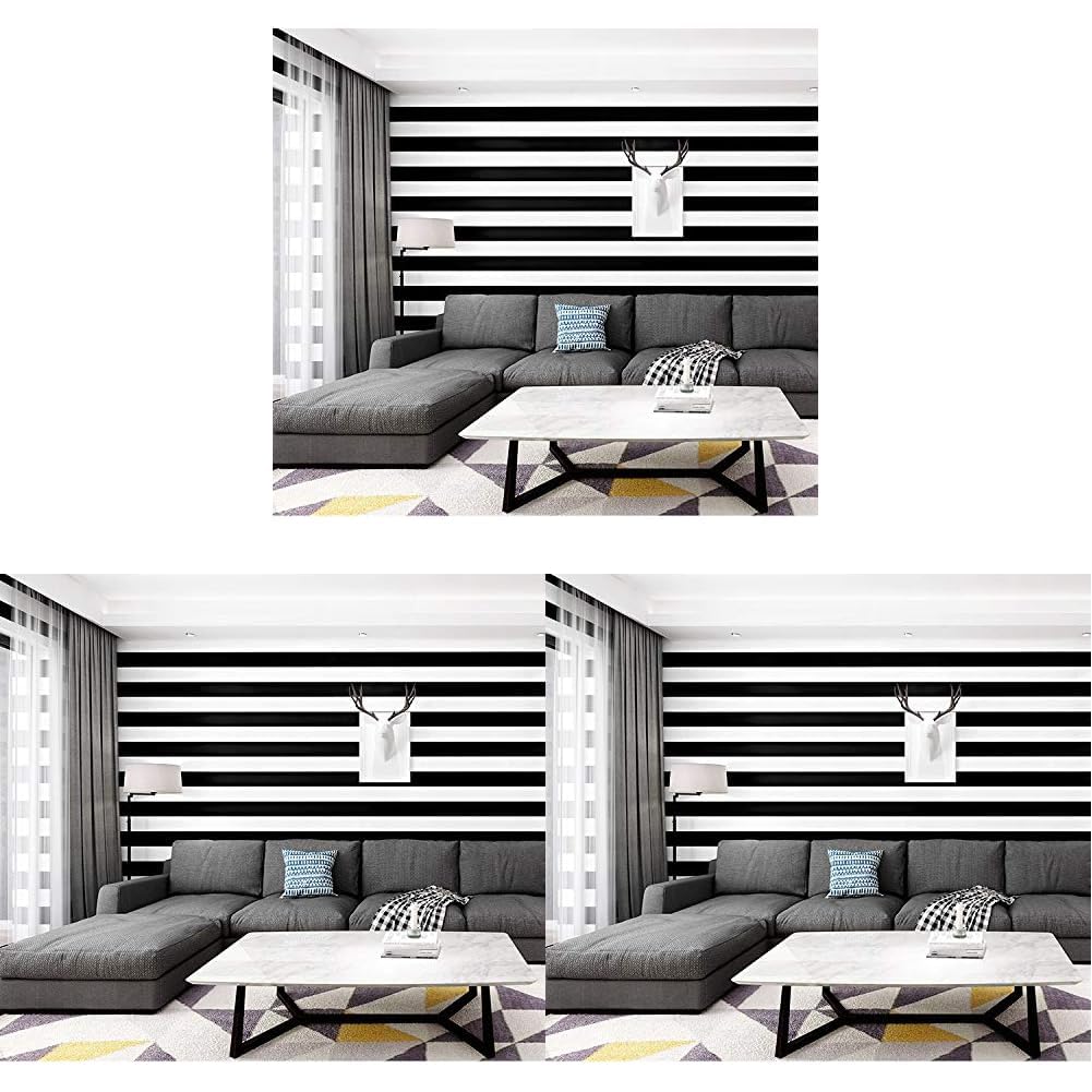See full amazon price history chart for Wollzo White and Black Stripped self Adhesive Wallpaper (45 x 500cm) (Pack of 3) Wollzo White and Black Stripped self Adhesive Wallpaper (45 x 500cm) (Pack of 3) (B0D8196Y3D) Amazon Price History, Amazon Price Tracker