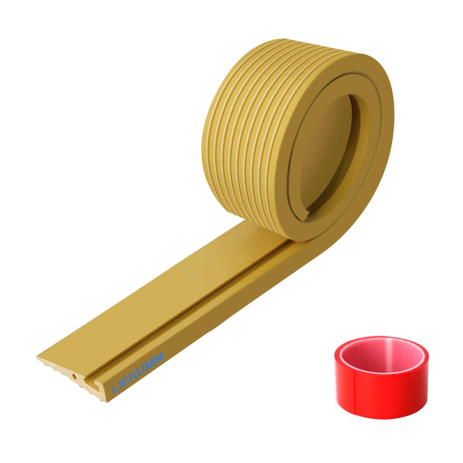 LIEKUMM Rampa progowa, 90 x 7,5 x 1,5 cm, rampa dla wózków inwalidzkich, rampa progowa PCW, rampa dla wózków inwalidzkich, wózków dziecięcych, chodzików lub skuterów elektrycznych, żółta