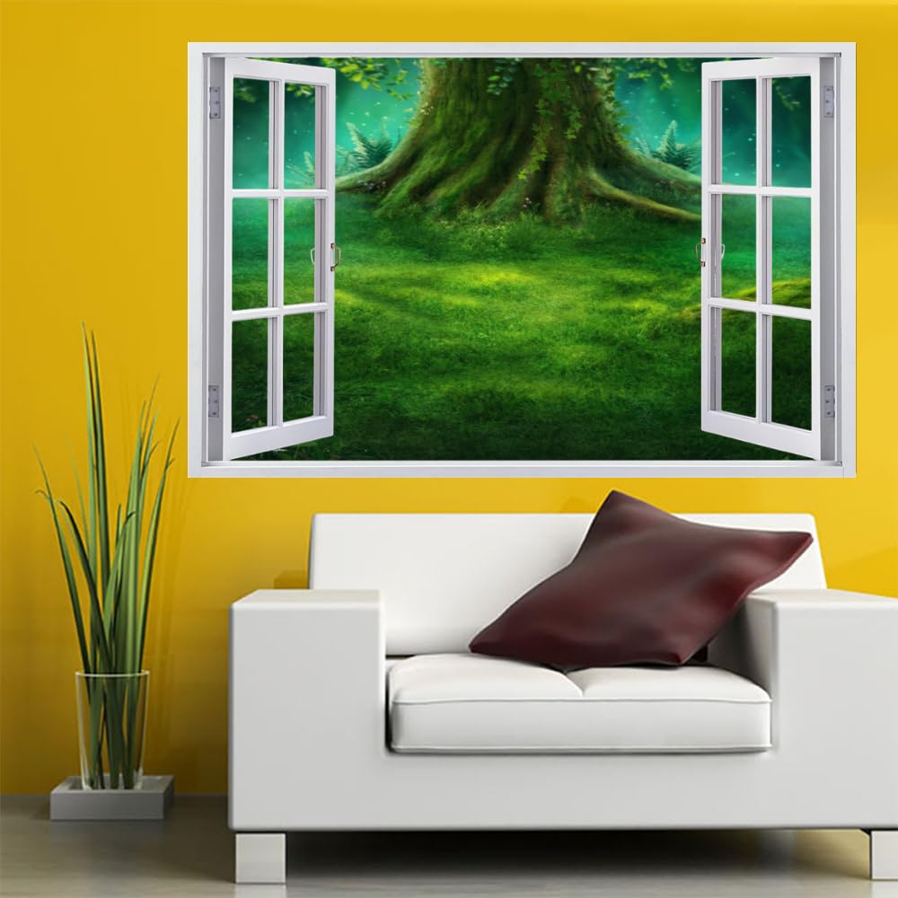 Decalcomanie Da Muro Art Wall Tattoo 3D Fracassato Albero Della Foresta Muro Della Stanza Dell'Autoadesivo Smontabile Della Parete Sogno Per Bambini Con Tatuaggio Adesivo Murale Bedroom Decor
