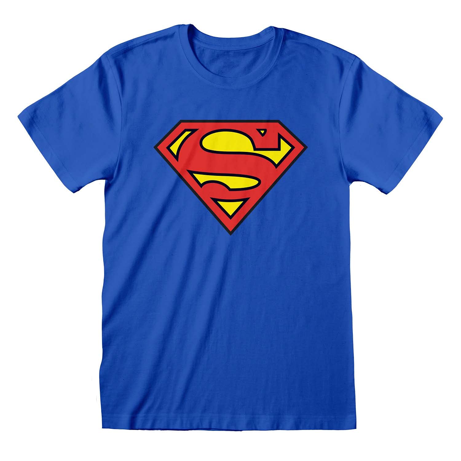 DC ComicsSuperman Logo T-Shirt for Adults | Short Sleeve Shirt for Men, Women | Blue, 100% Cotton | Official Superman Merchandise