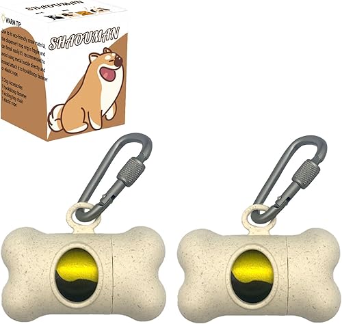 Miniatura 7 de Dispensador de bolsas para excrementos de perro, dispensador de bolsas de basura de perro con bolsas verdes a prueba de fugas para correa sobre la