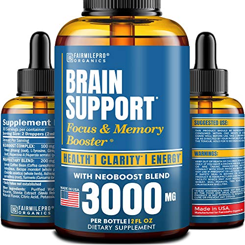 Brain Supplement for Memory, Focus, Energy & Clarity - Natural Nootropic with Ginkgo Biloba, Ginseng & L-Tyrosine - USA Made - Mental Health & Concentration Boost - Better Absorption Than Brain Pills