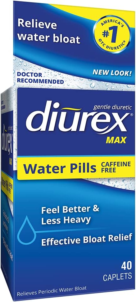 Max - Maximum Strength Caffeine Free Diuretic Water Pills - Relieve Water Bloat