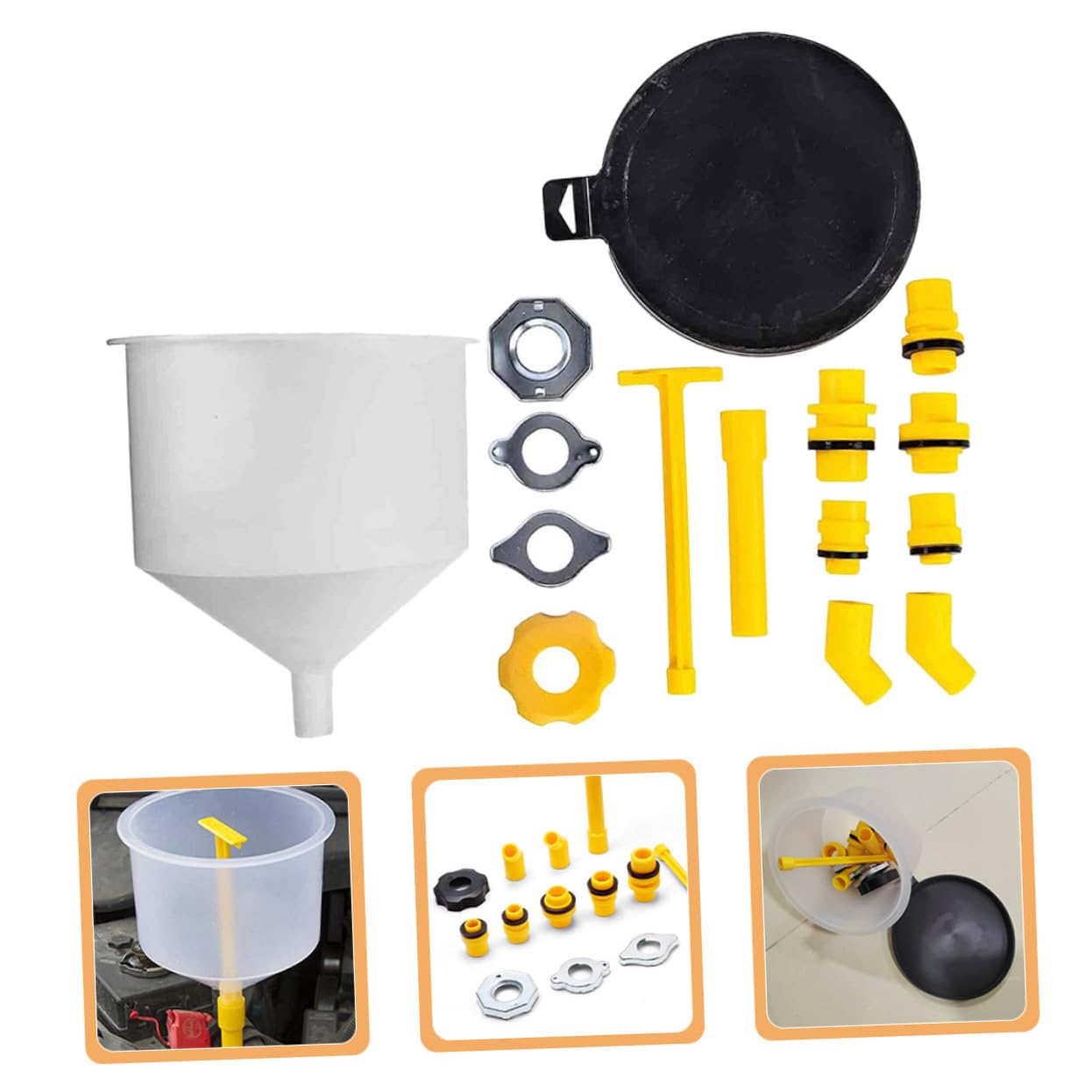 Kit Di Riempimento Del Liquido Refrigerante Con Imbuto Per Radiatore - 1 Set Imbuto Con Tubo Flessibile Per Auto