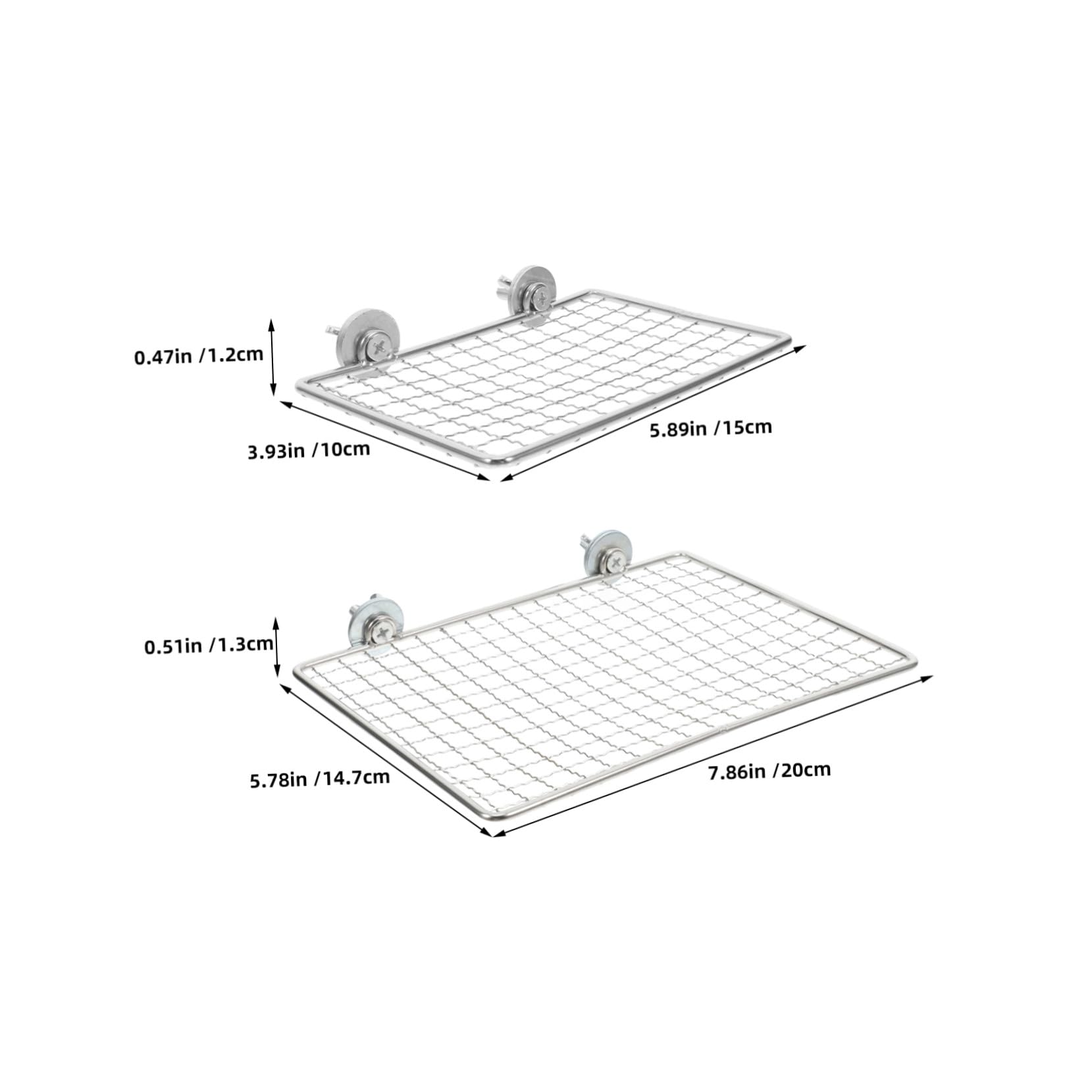 Hemobllo 4piezas Percha Plana para Pájaros de Acero Inoxidable Plataforma para Perchas de Pájaros Soporte para Loros para Jaulas de Loros Periquitos y Cacatúas