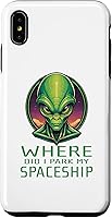 Vista 13 de iPhone 13 Pro Alien Head Art Where I Park Spaceship Area 51 Ufo Aliens Case