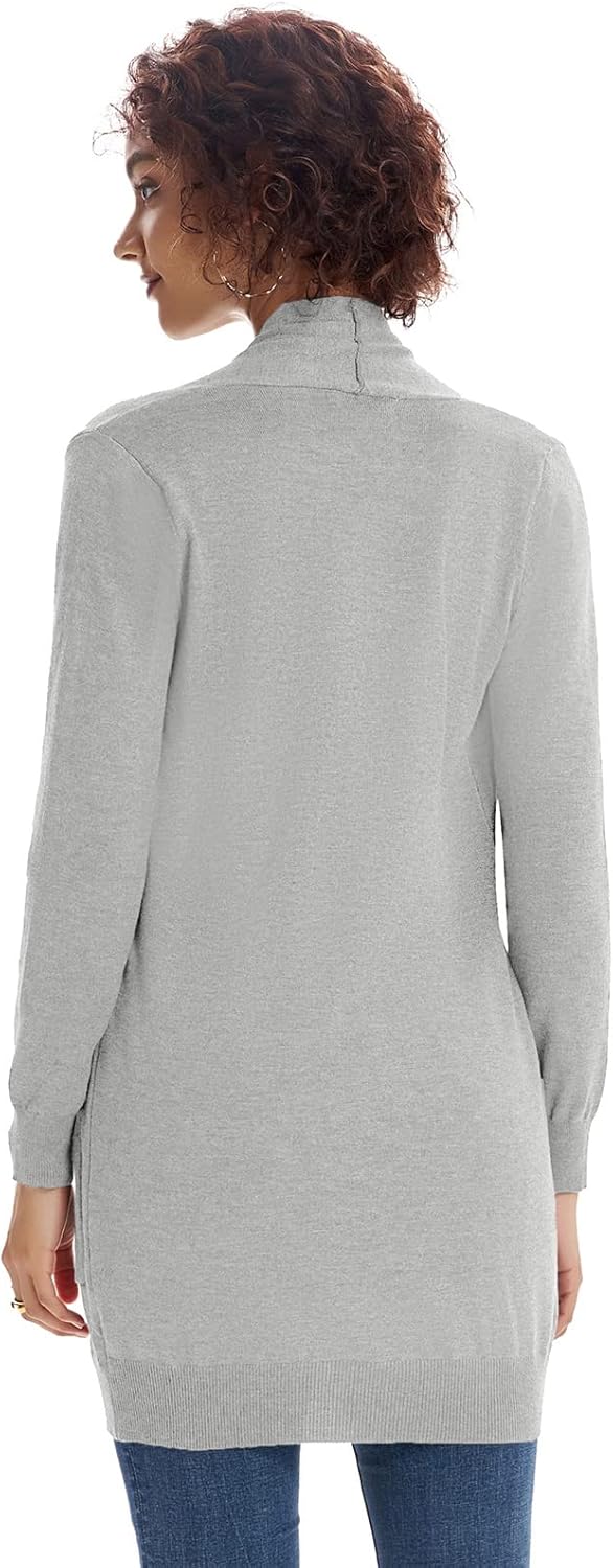 GRACE KARIN Women Lightweight Cardigan Sweaters with Pocket Long Sleeve Shrugs - Image 4