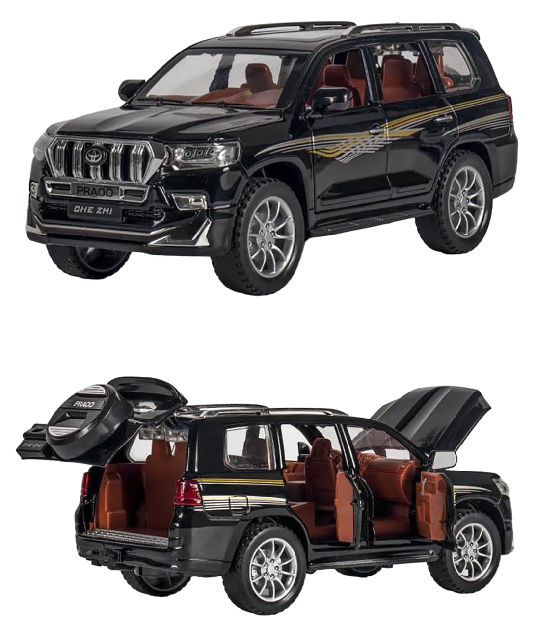 Magicwand® 1:24 Scale Die-Cast Toy Prado with 6 Openable Doors,Pull Back Action,Working Lights & Music【Colors as Per Stock】【Pack of 1】 (B07YXKTYC5) Amazon Price History, Amazon Price Tracker