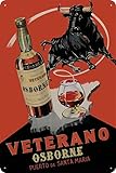 Cartel de chapa retro para bar y cocina, cartel decorativo para fans de Osborne (20 x 30 cm)