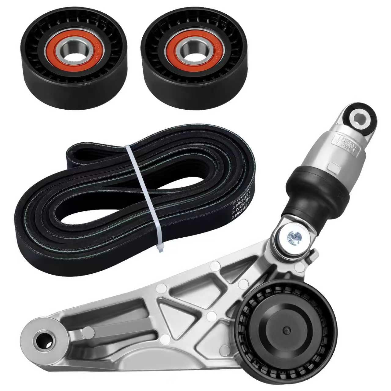 90K-39415 Complete Belt Tensioner Serpentine Kit Compatible with Jeep Wrangler 3.6L 2012-2017 Compatible with Jeep Wrangler JK 3.6L 2018 Replaces 4627038AA-KIT 4627038AAKIT 4627038AA