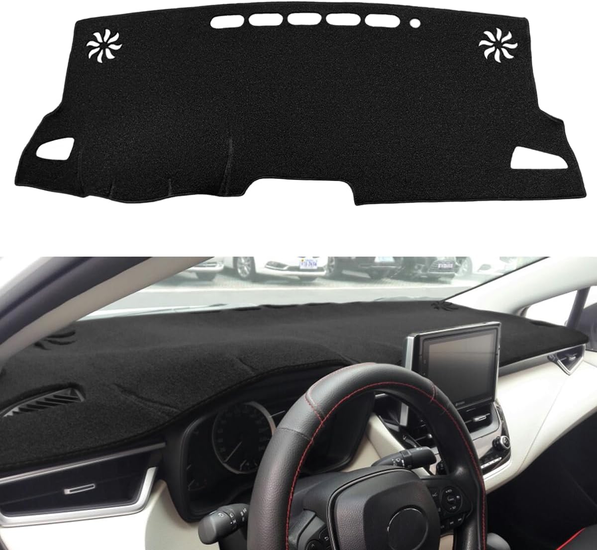 Dash Cover Mat Custom Fit for Toyota Corolla Hatchback Cross Hybrid/GR Corolla, Dashboard Cover Pad Carpet Protector F93