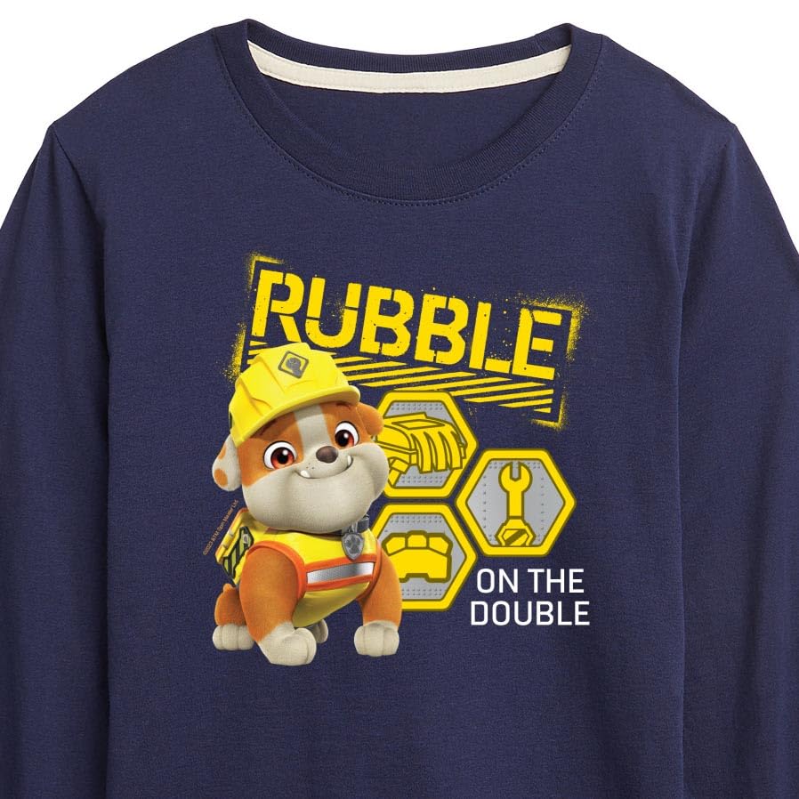 HYBRID APPAREL - Paw Patrol - Rubble & Crew - Rubble On The Double - Toddler & Youth Long Sleeve Graphic T-Shirt3