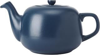 La Cafetière Teekanne, klassisch, marineblau, traditionell, groß, mit komfortablem Griff und tropffreiem Ausgießer, für 6 Tassen, geeignet für Teebeutel, leicht zu reinigen, spülmaschinenfest, 1,5 l