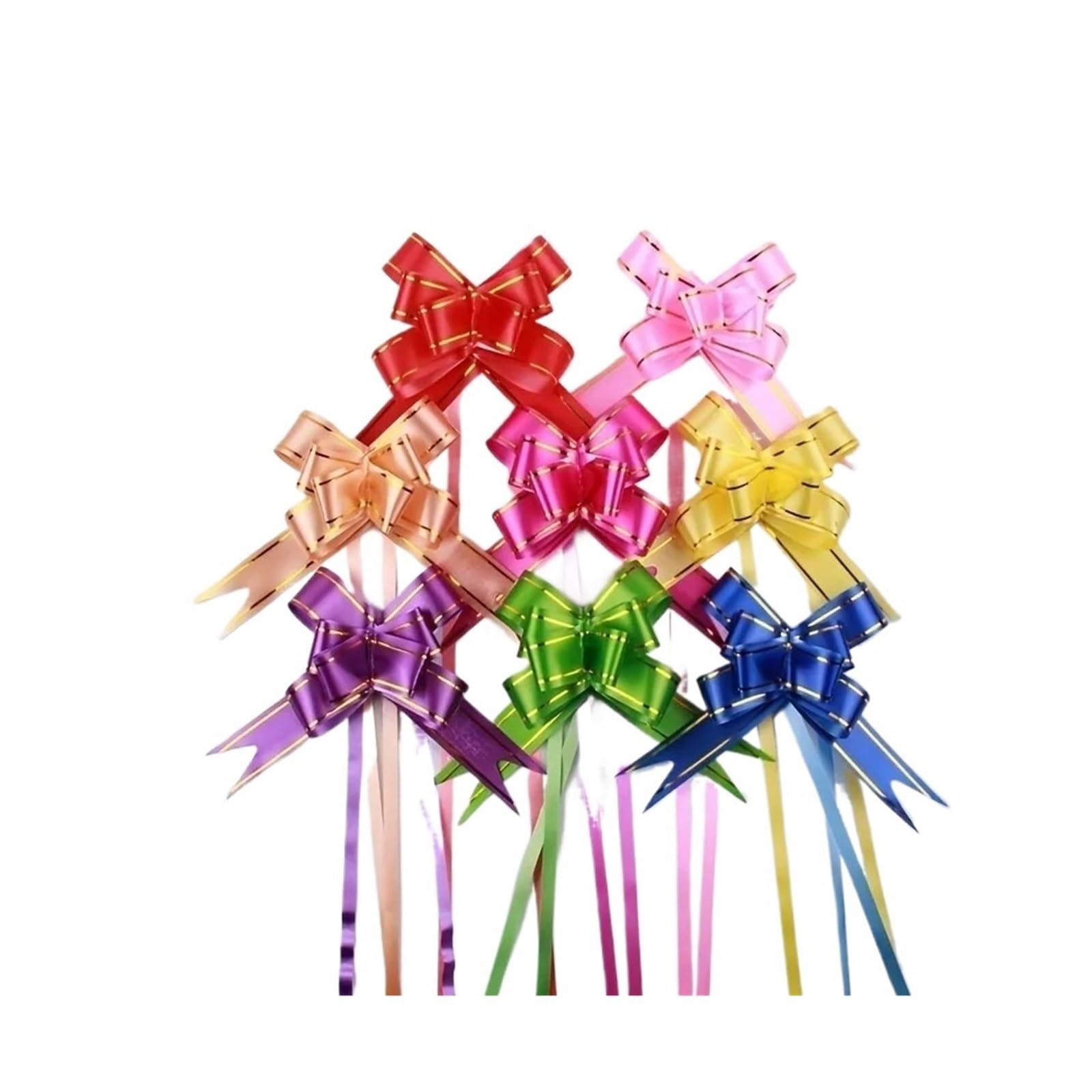 Schleifen zum Aufhängen, dekoriert, für Party, Hochzeit, Weihnachtsbaum, Geschenkverpackung, Knoten, Rot, 100 Stück