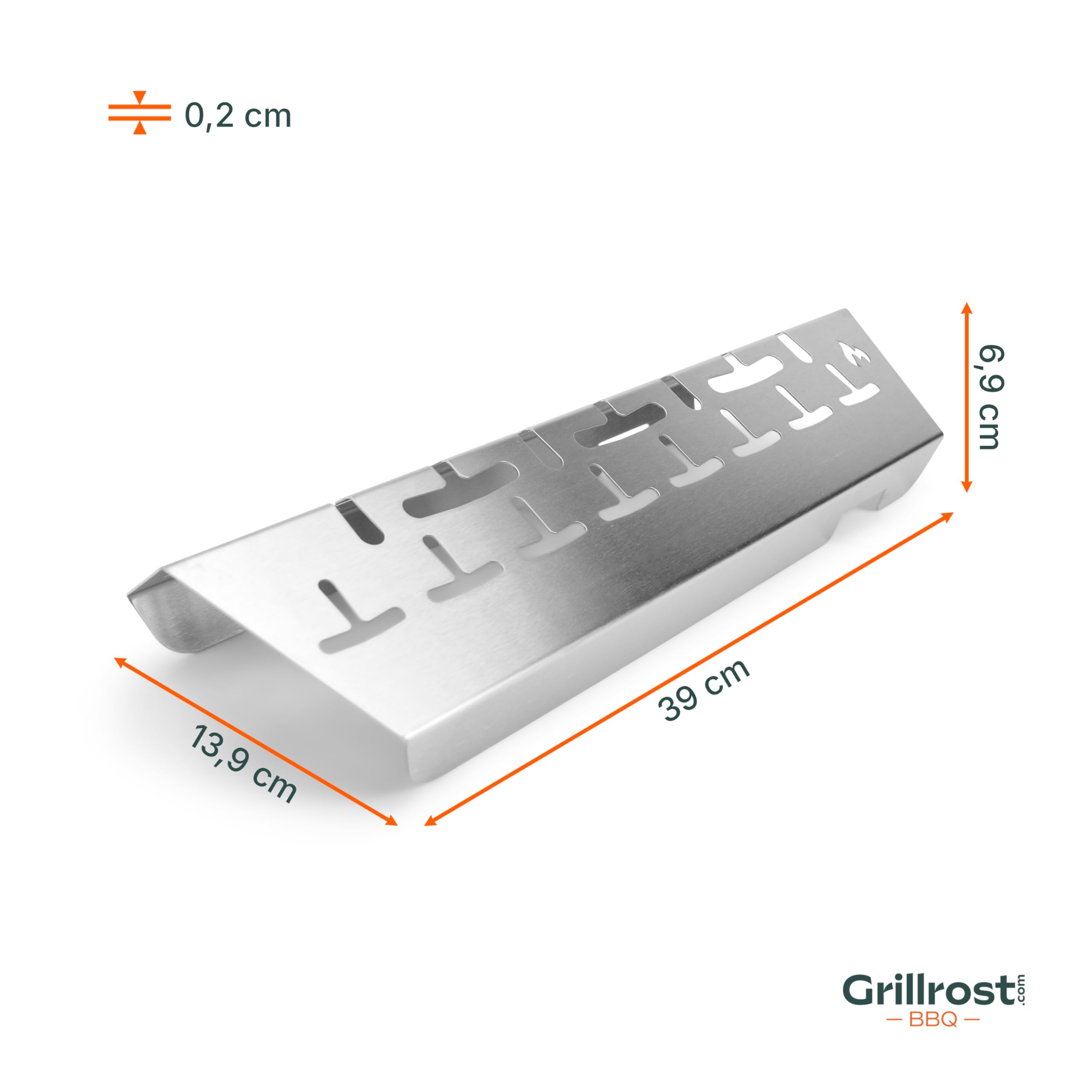 Grillrost.com Das Original Aromaschiene für Enders Turbozone - passend für Kansas Pro Design 2020 - Edelstahl