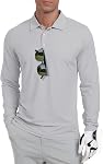 Askdeer Polos de golf manches longues pour hommes Léger UPF 50+ Chemises de col de performance Summer Casual Tee