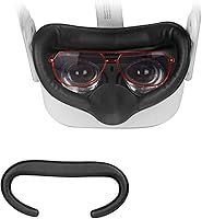 Vista 3 de Oculus Quest 2 Facial Interface Bracket Leather Eye Cover 6 Sets (Black)