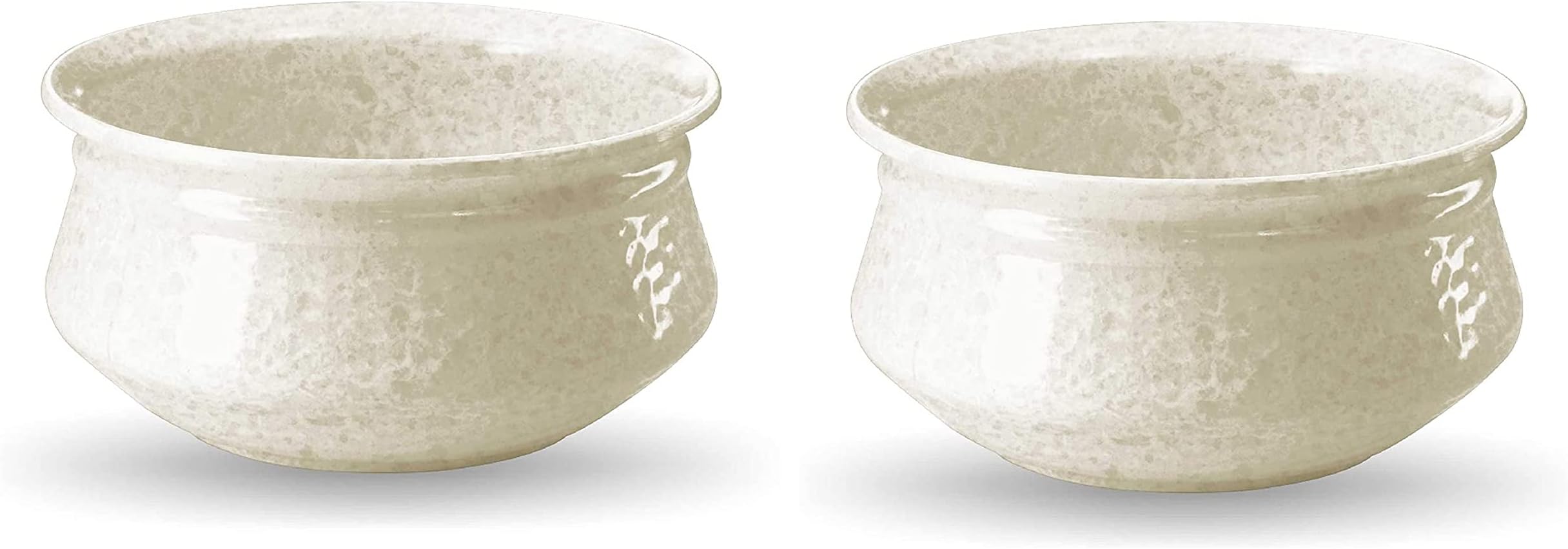 Red Carpet Melamine 2 Piece Marble Finish Serving Bowl Set, Cookware serveware Handi Pot 500 ml Tableware