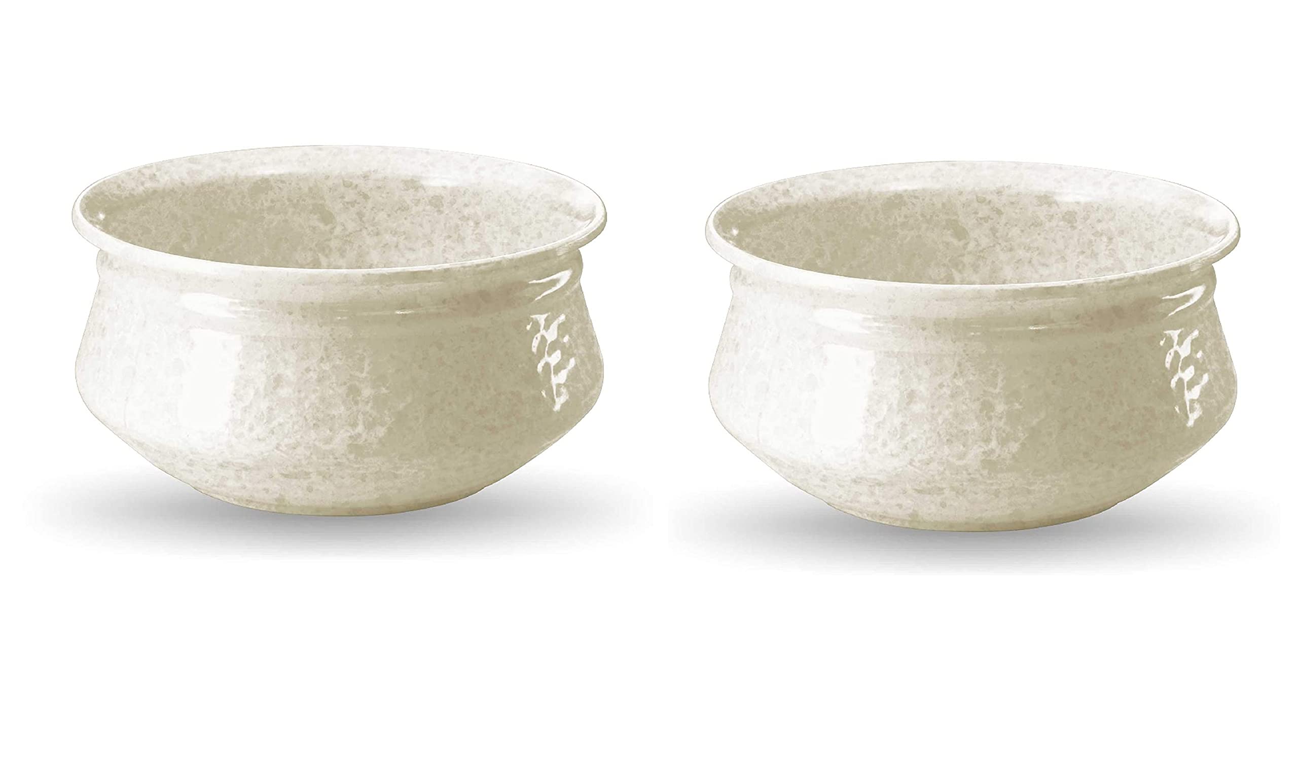 Red Carpet Melamine 2 Piece Marble Finish Serving Bowl Set, Cookware serveware Handi Pot 500 ml Tableware