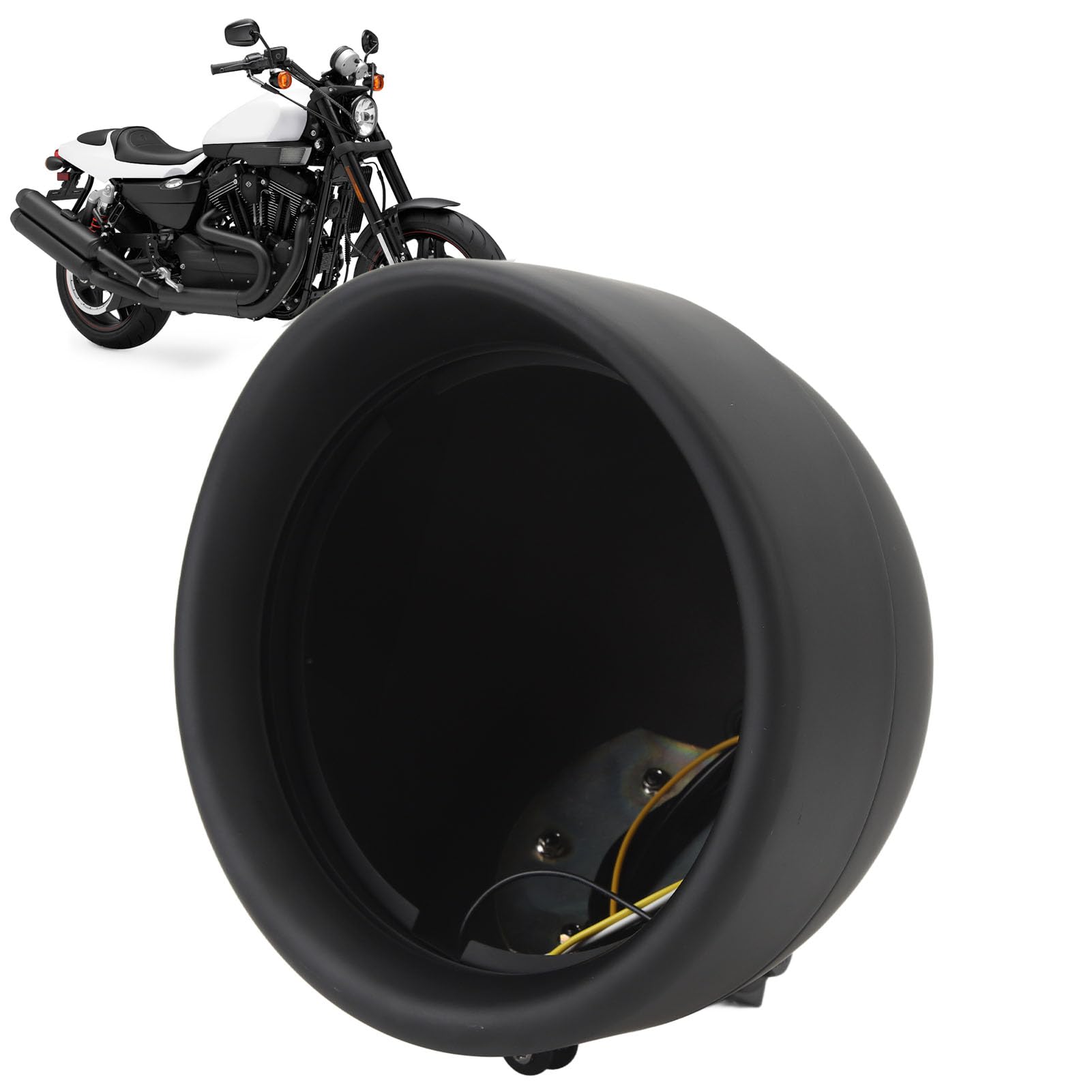 Motorrad-Scheinwerfergehäuse 67789 – 91, 7 Zoll H4-Halogenlampe, LED-Scheinwerfergehäuse, Aluminiumlegierungskonstruktion mit Montagehalterung für die individuelle Anpassung des